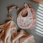 Mushie Muslin Bibs for Babies with Dual Snap Closure - Soft and Absorbent Multi - Layered Design - 