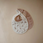 Mushie Muslin Bibs for Babies with Dual Snap Closure - Soft and Absorbent Multi - Layered Design - 