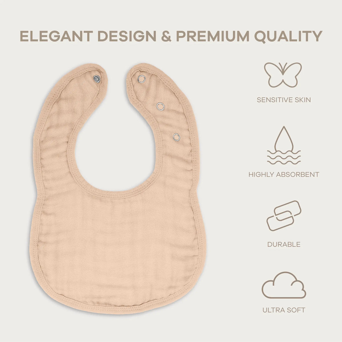 Comfy Cubs Muslin Bibs in Blush - 