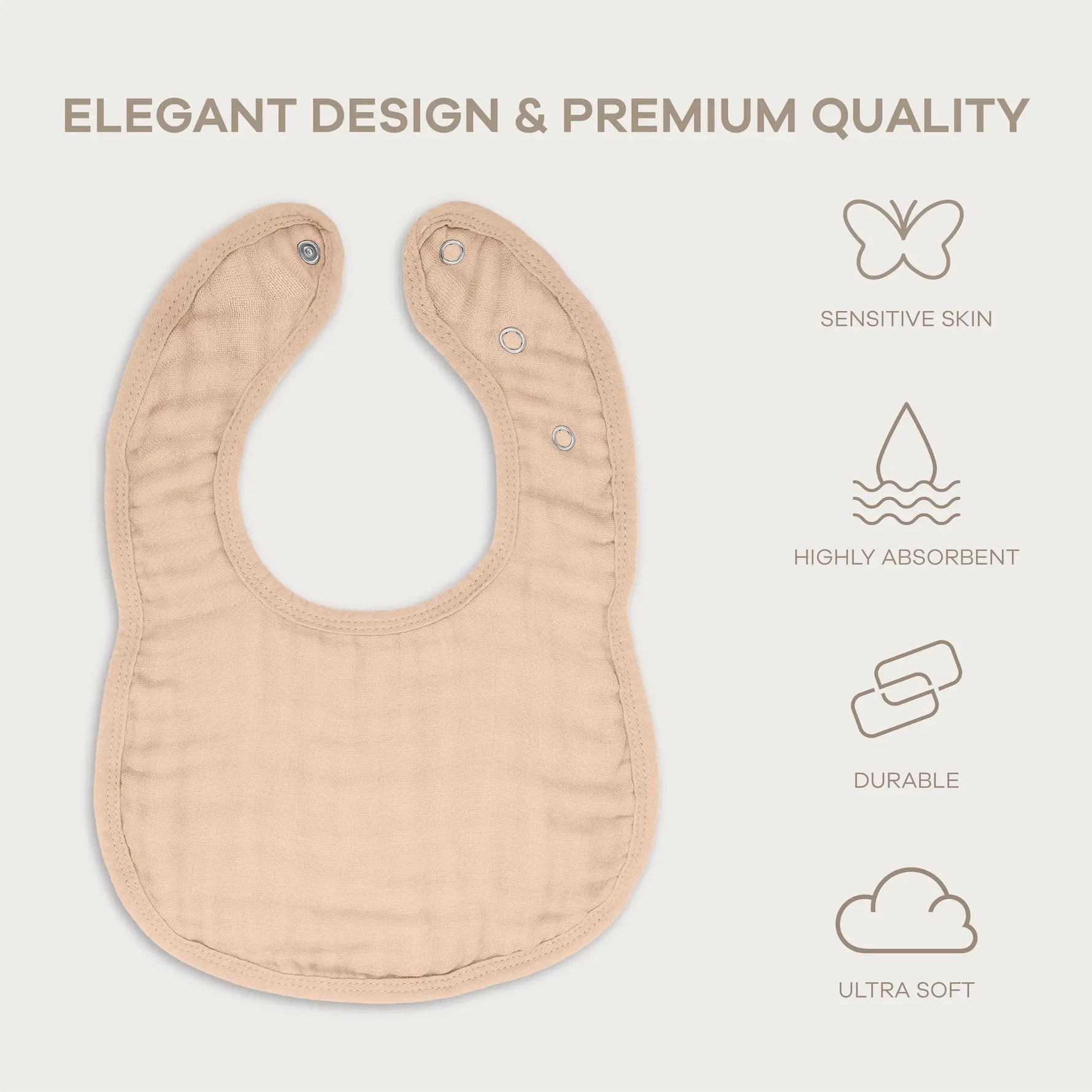 Comfy Cubs Muslin Bibs in Blush - 