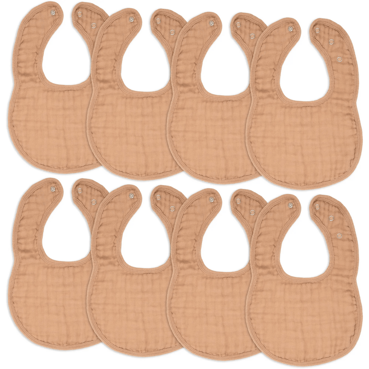 Comfy Cubs Muslin Bibs in Caramel - 