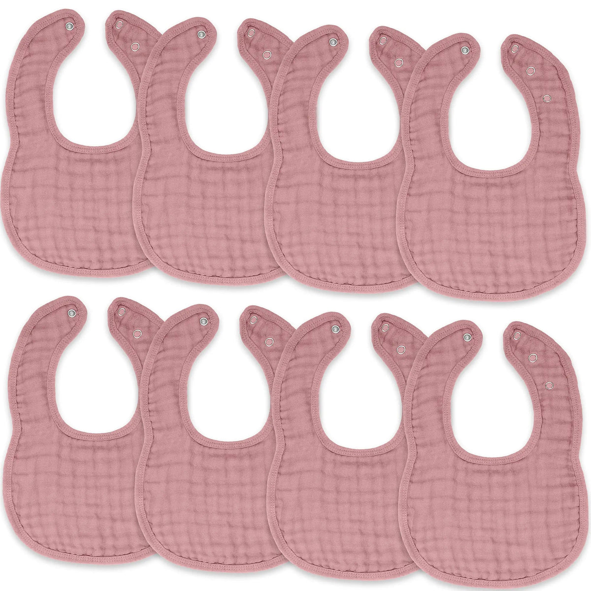 Comfy Cubs Muslin Bibs in Mauve - 