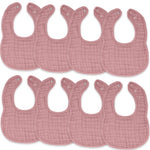 Comfy Cubs Muslin Bibs in Mauve - 