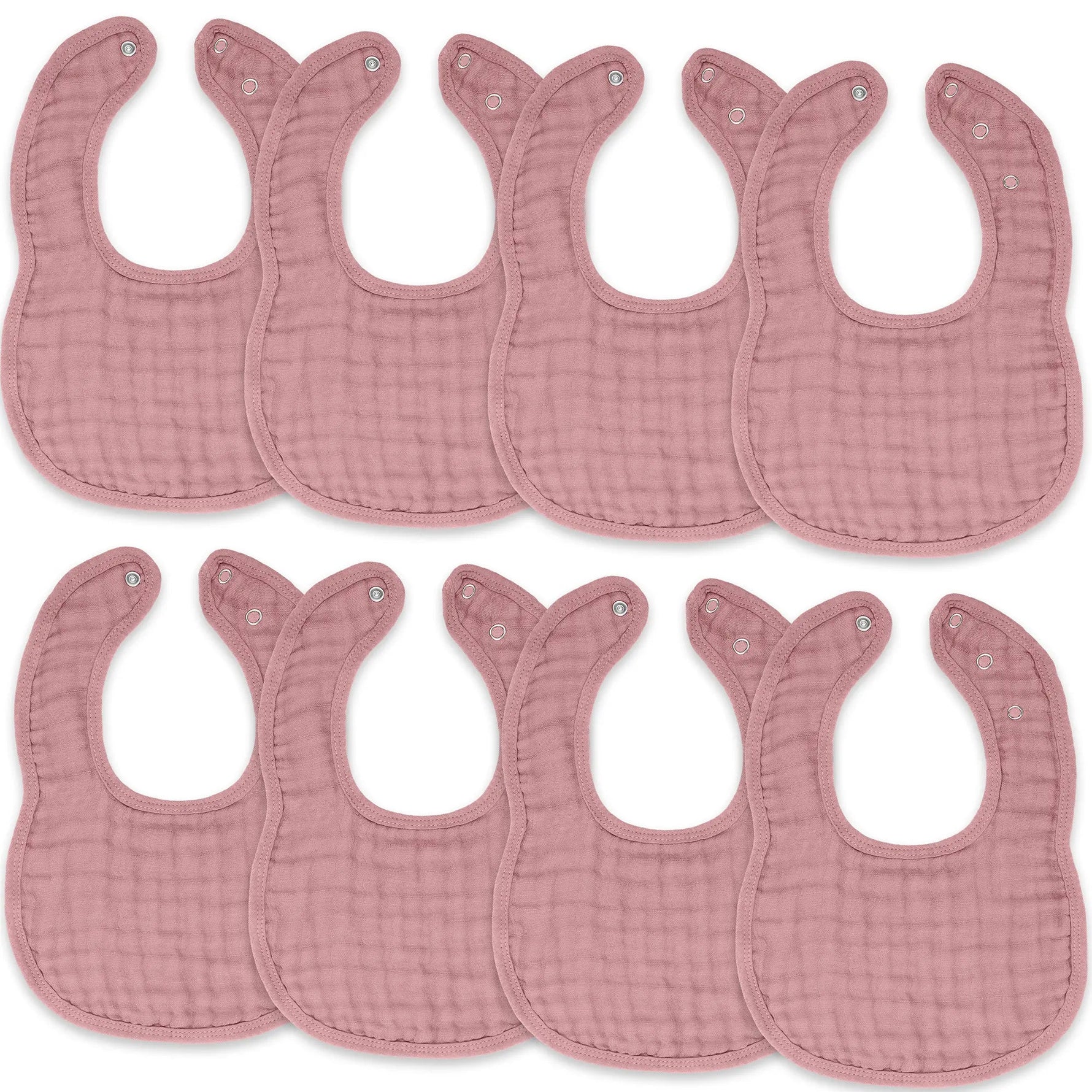 Comfy Cubs Muslin Bibs in Mauve - 