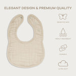 Comfy Cubs Muslin Bibs in Sand - 