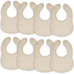 Comfy Cubs Muslin Bibs in Sand - 