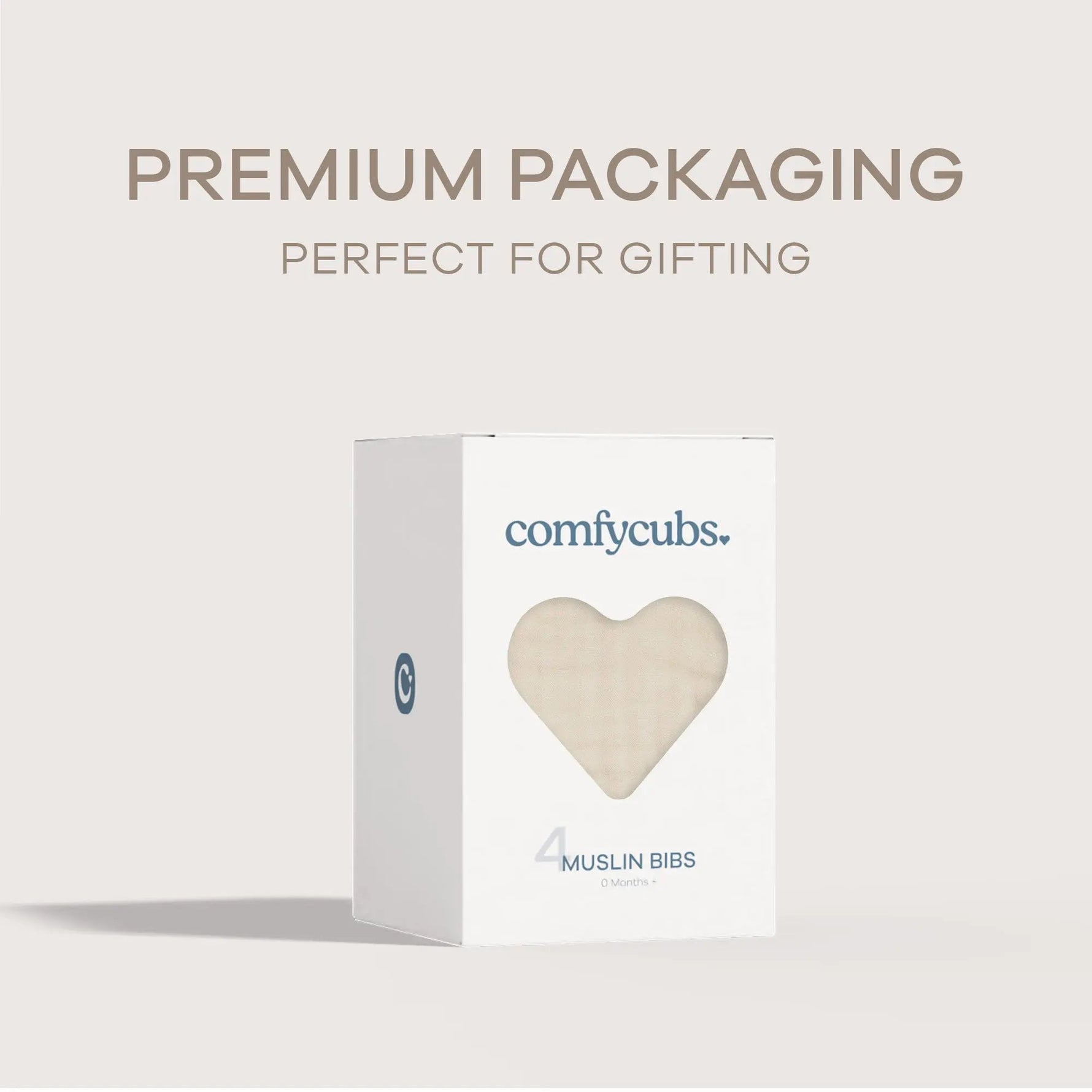 Comfy Cubs Muslin Bibs in Sand - 