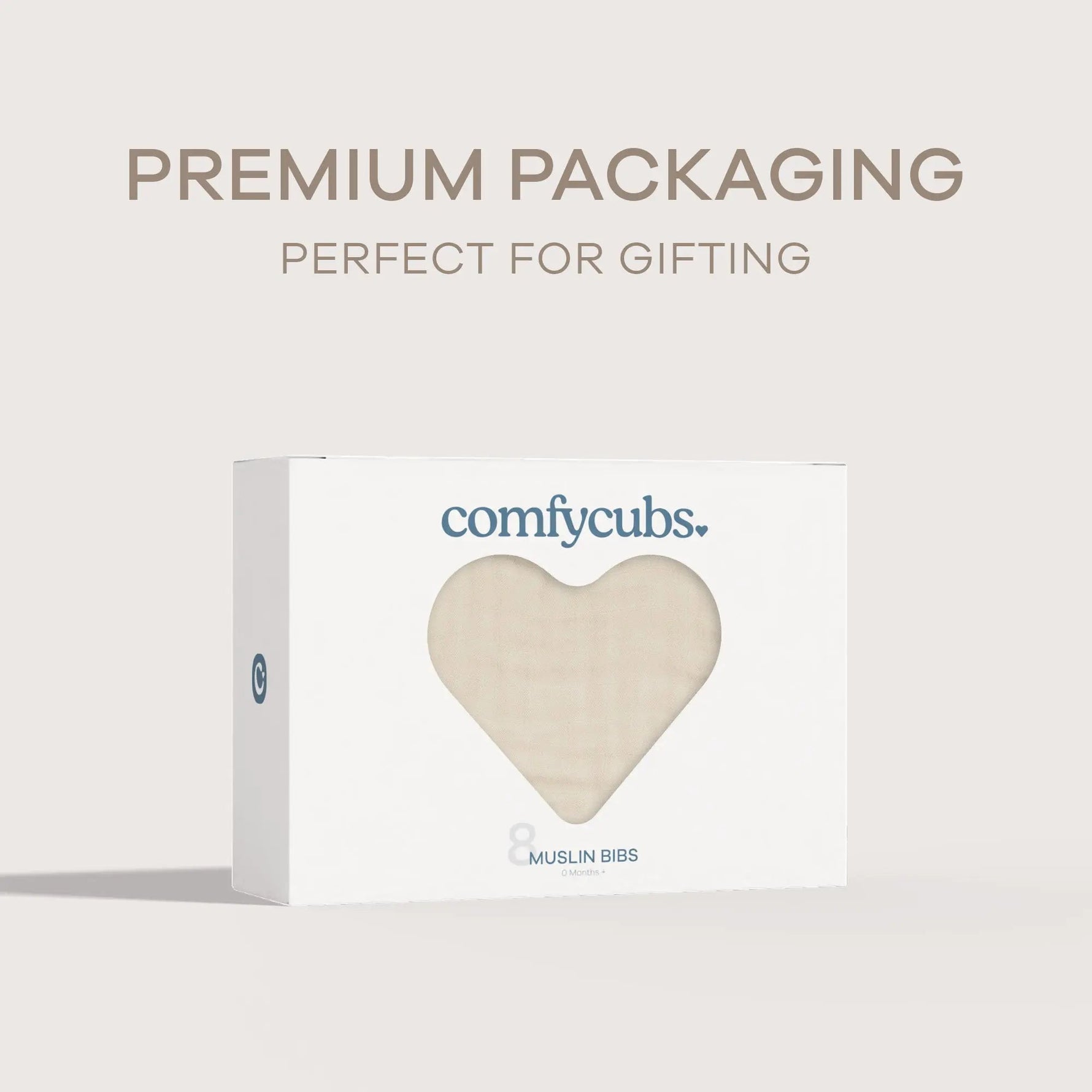 Comfy Cubs Muslin Bibs in Sand - 