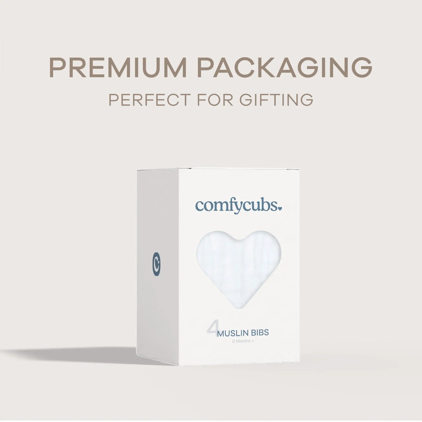 Comfy Cubs Muslin Bibs in White - 