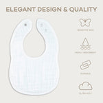 Comfy Cubs Muslin Bibs in White - 