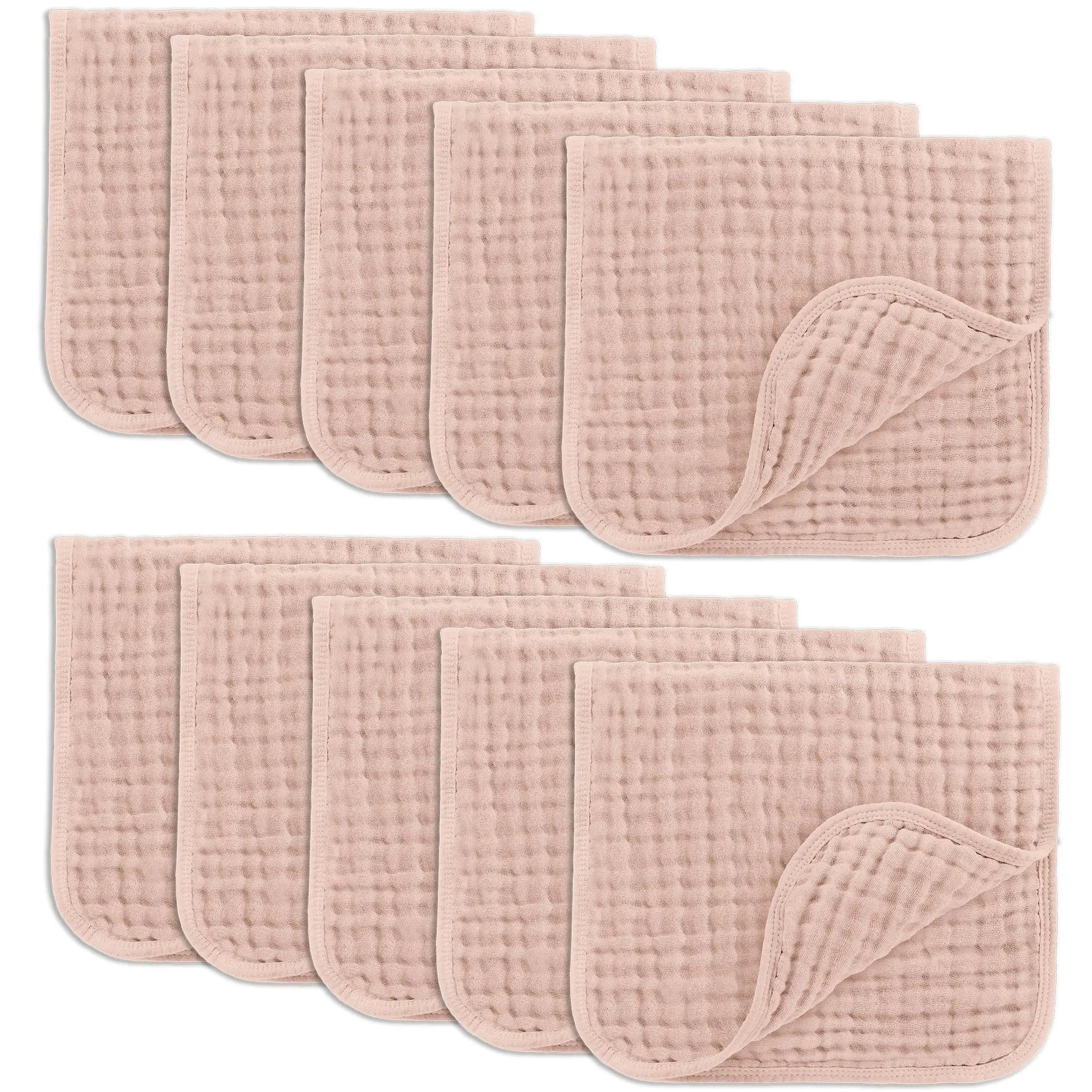 Comfy Cubs Muslin Burp Cloths in Blush - 