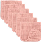 Comfy Cubs Muslin Burp Cloths in Bold Blush - 