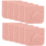 Comfy Cubs Muslin Burp Cloths in Bold Blush - 