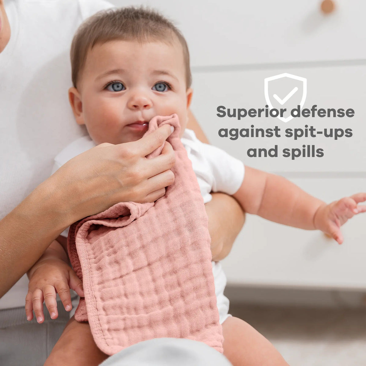 Comfy Cubs Muslin Burp Cloths in Bold Blush - 