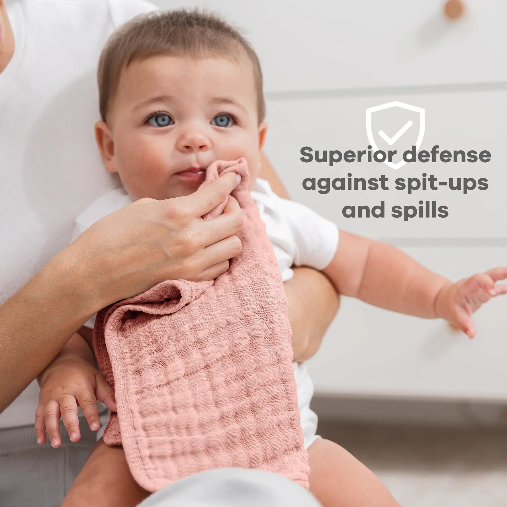 Comfy Cubs Muslin Burp Cloths in Bold Blush - 