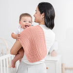 Comfy Cubs Muslin Burp Cloths in Bold Blush - 