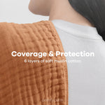 Comfy Cubs Muslin Burp Cloths in Caramel - 