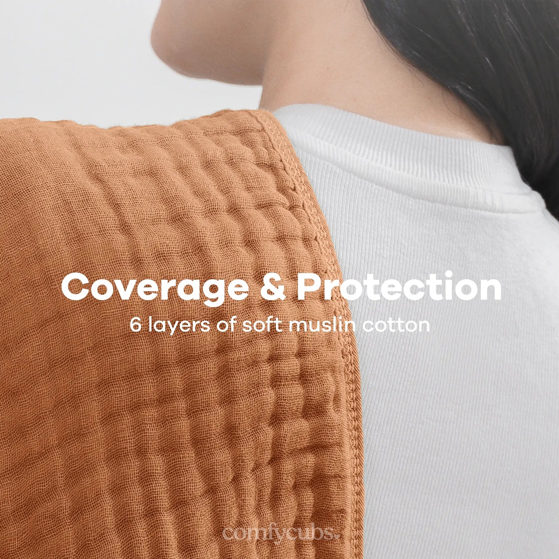 Comfy Cubs Muslin Burp Cloths in Caramel - 