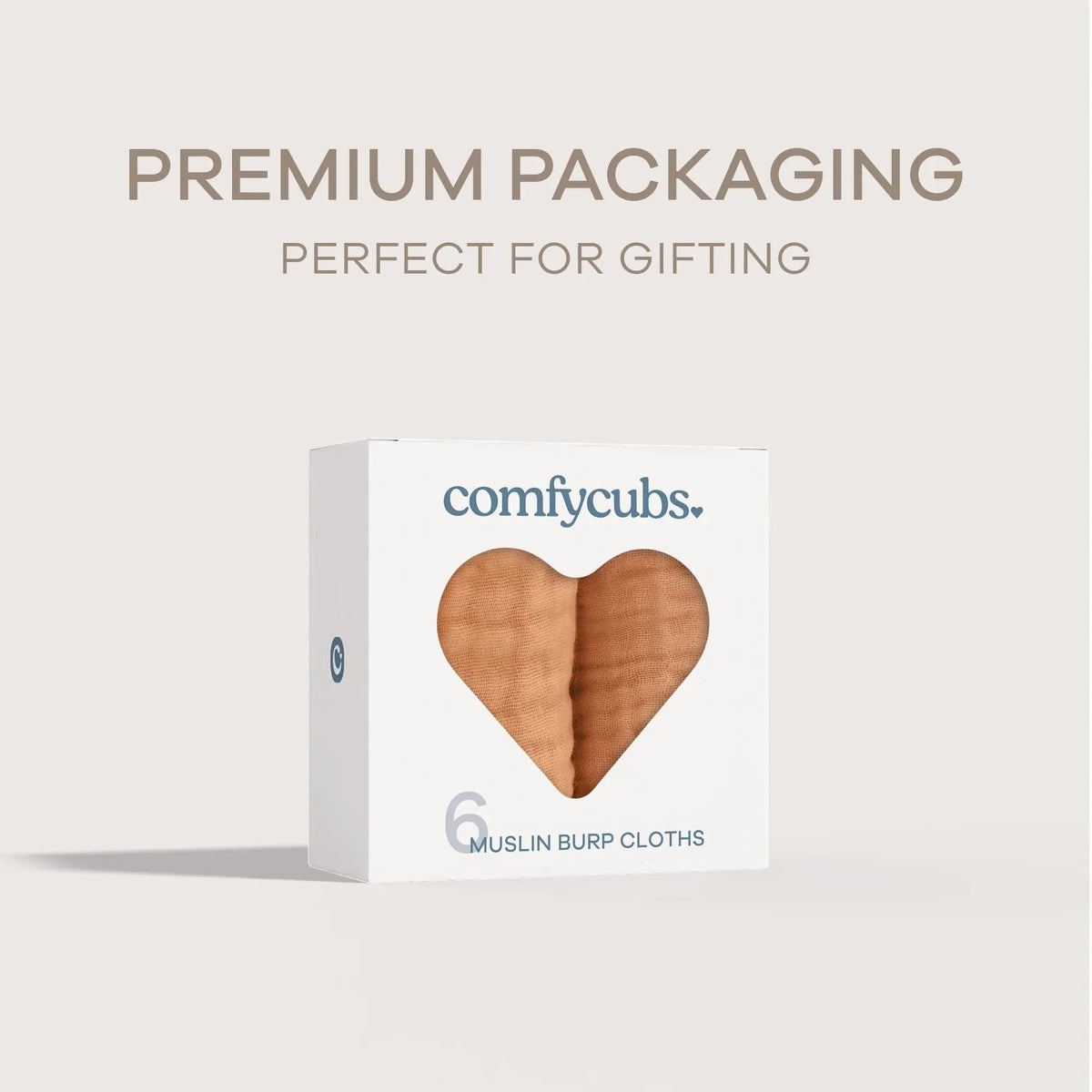 Comfy Cubs Muslin Burp Cloths in Caramel - 