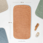 Comfy Cubs Muslin Burp Cloths in Caramel - 