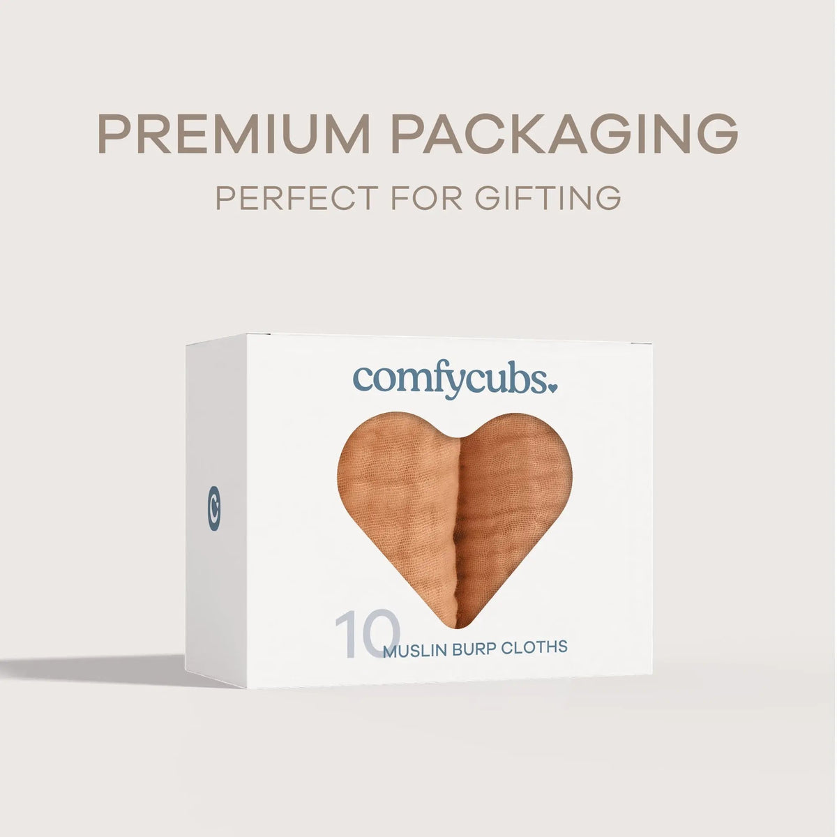 Comfy Cubs Muslin Burp Cloths in Caramel - 