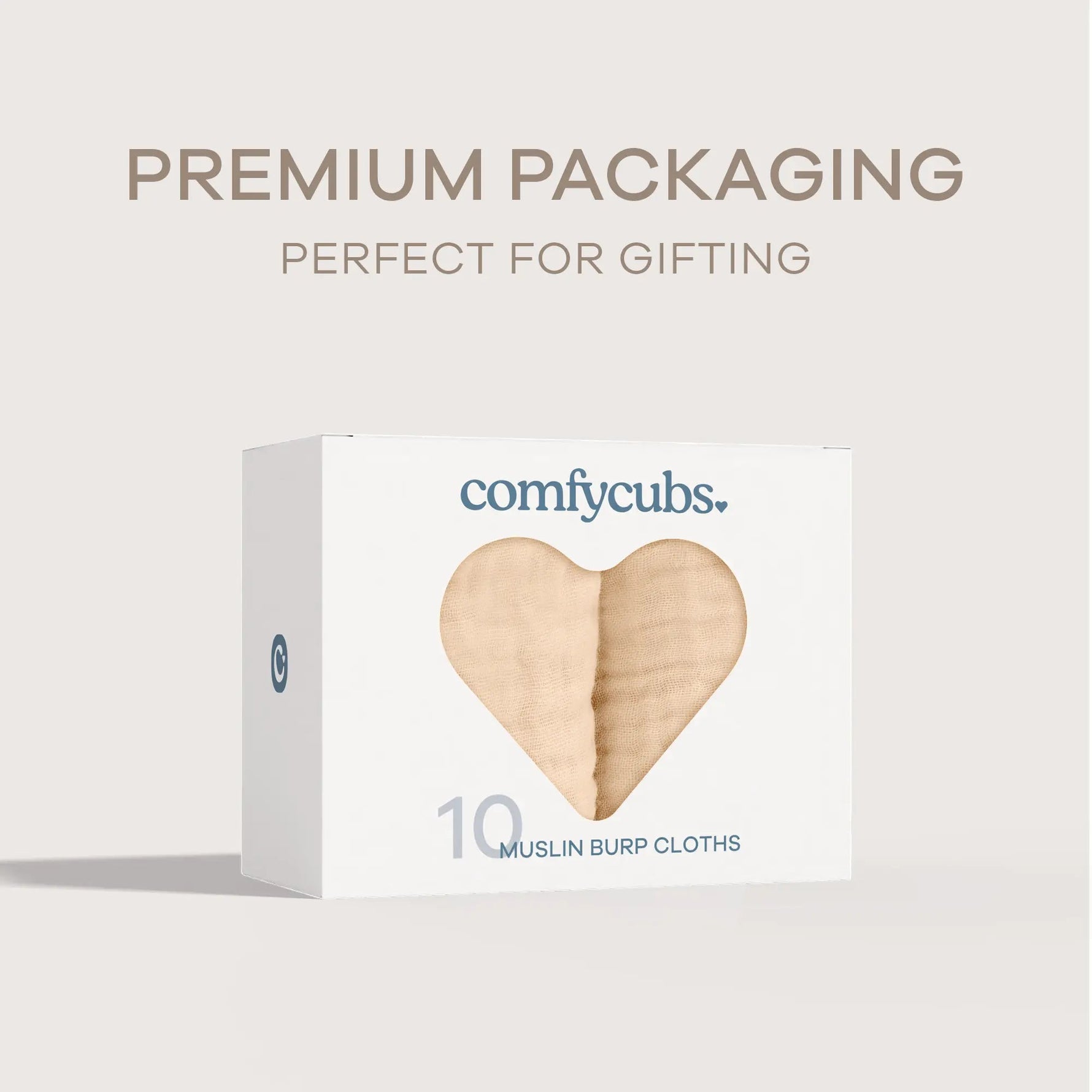 Comfy Cubs Muslin Burp Cloths in Cream - 