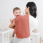 Comfy Cubs Muslin Burp Cloths in Dusty Rose - 