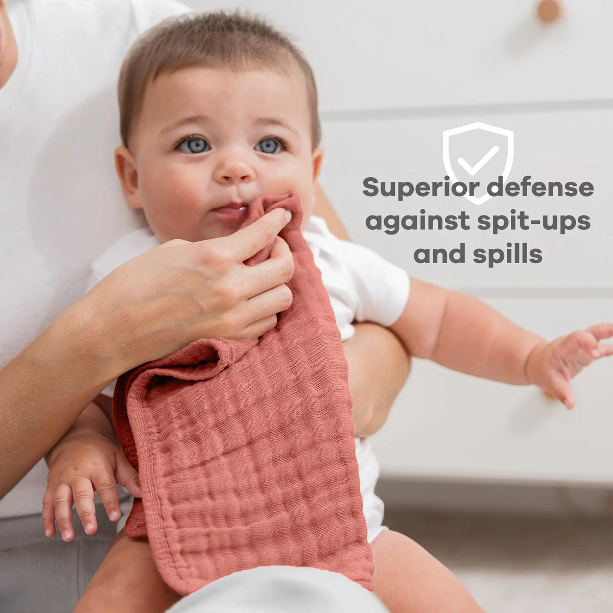 Comfy Cubs Muslin Burp Cloths in Dusty Rose - 