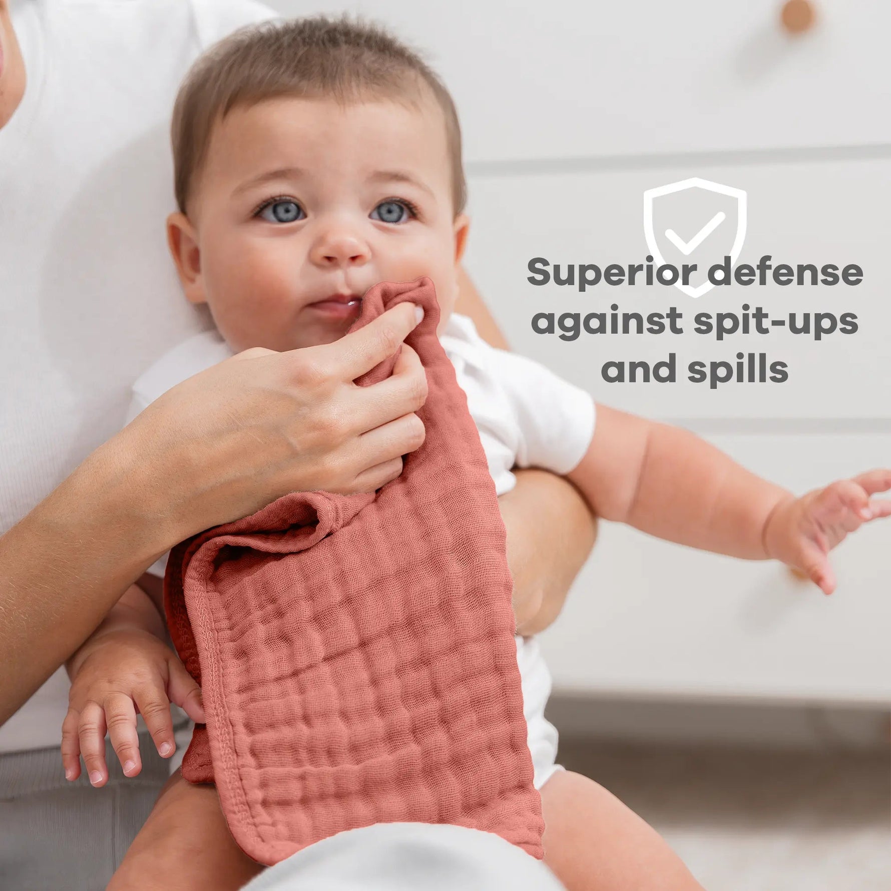 Comfy Cubs Muslin Burp Cloths in Dusty Rose - 