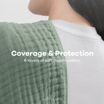 Comfy Cubs Muslin Burp Cloths in Fern - 