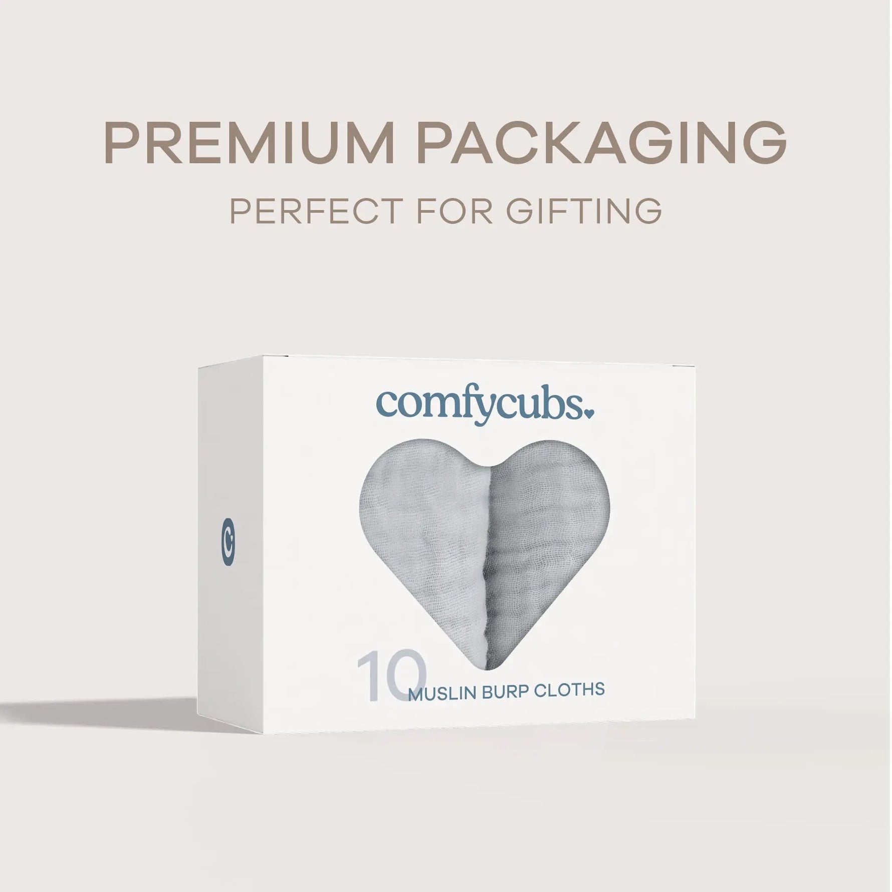 Comfy Cubs Muslin Burp Cloths in Heather Blue - 