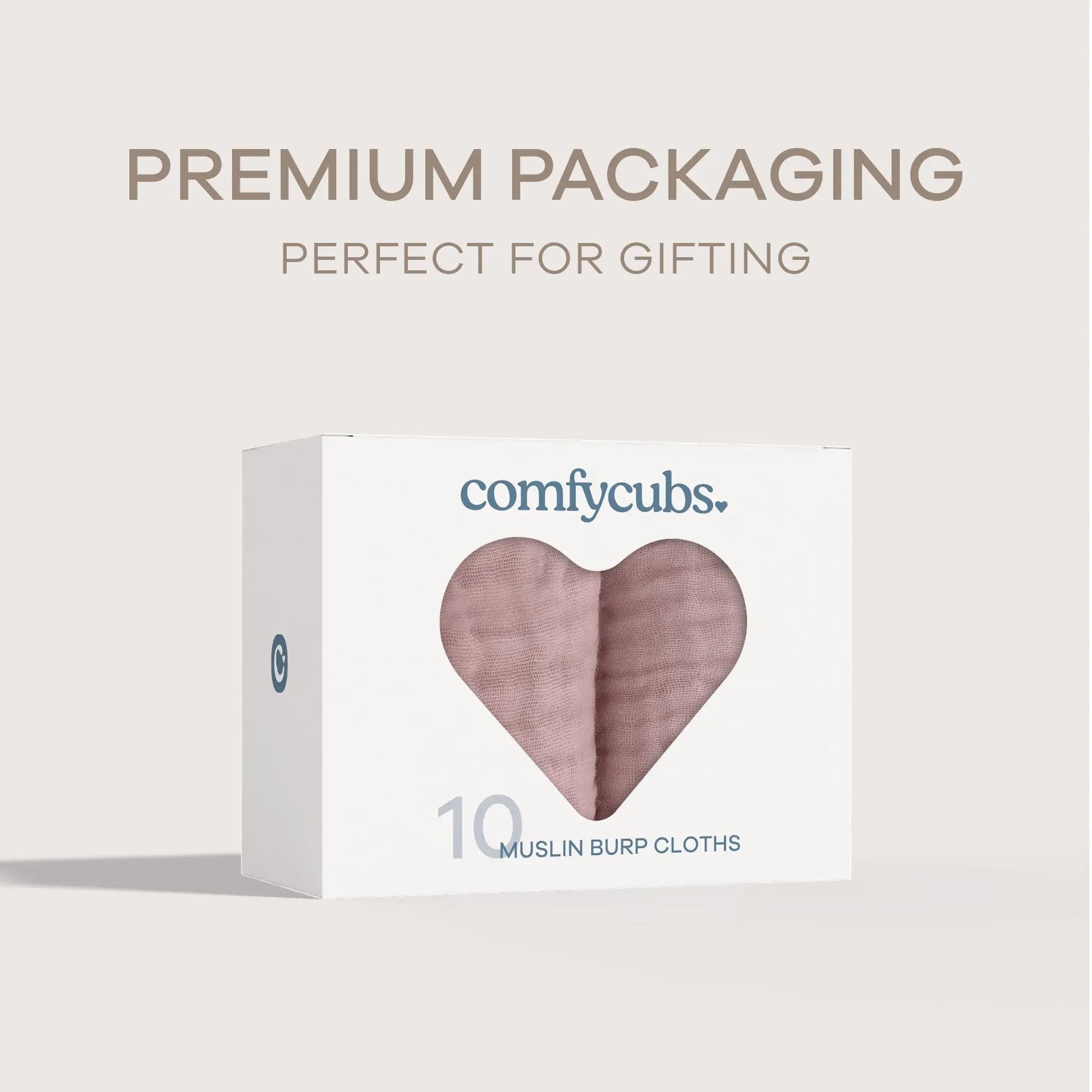 Comfy Cubs Muslin Burp Cloths in Mauve - 