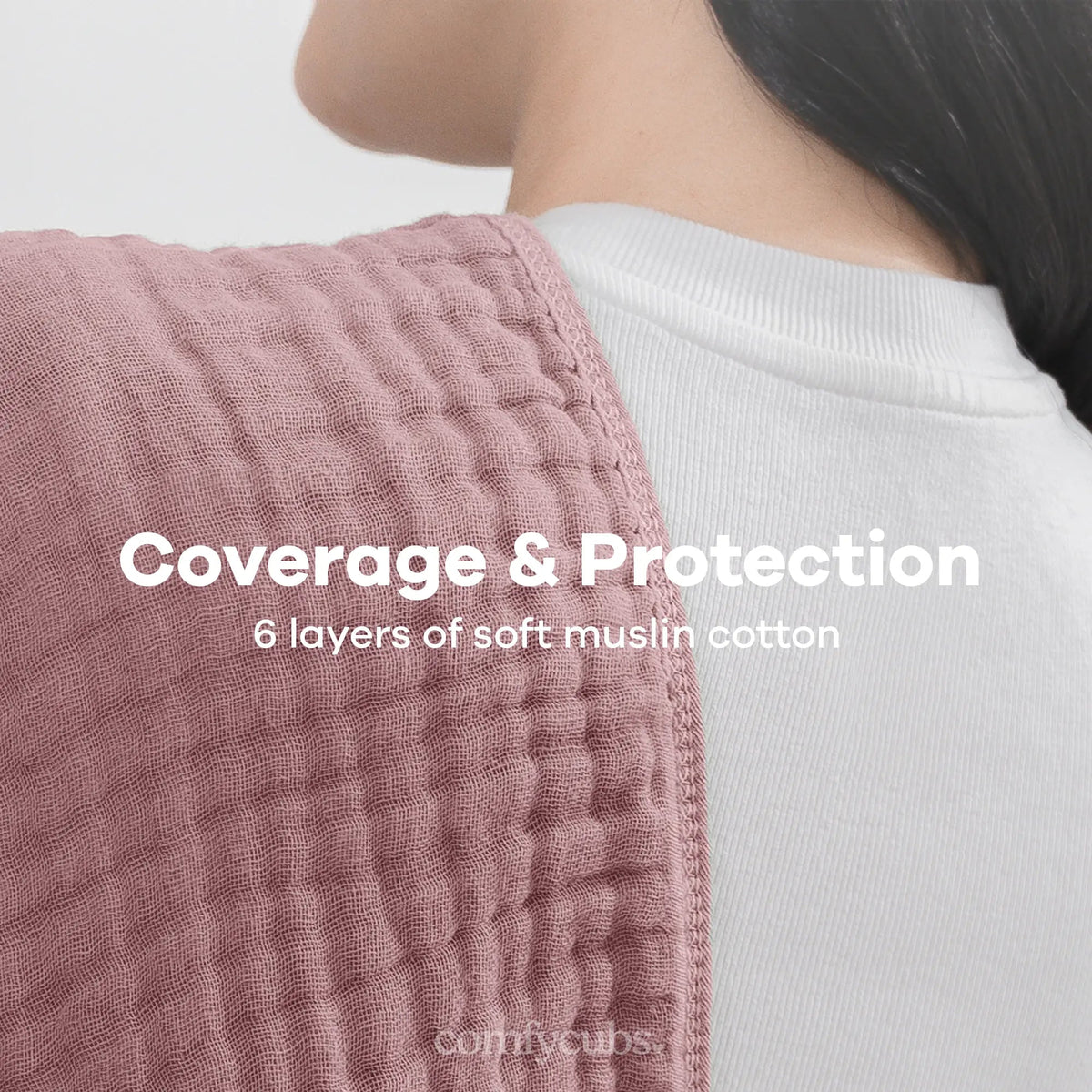 Comfy Cubs Muslin Burp Cloths in Mauve - 