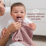 Comfy Cubs Muslin Burp Cloths in Mauve - 