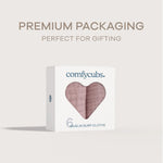 Comfy Cubs Muslin Burp Cloths in Mauve - 