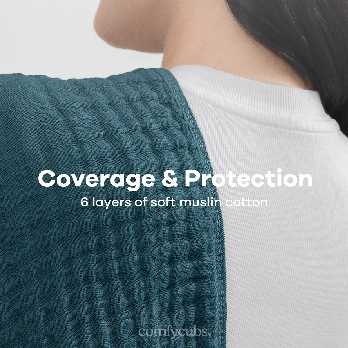 Comfy Cubs Muslin Burp Cloths in Neptune - 