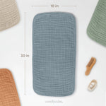 Comfy Cubs Muslin Burp Cloths in Pacific Blue - 