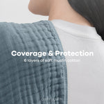 Comfy Cubs Muslin Burp Cloths in Pacific Blue - 