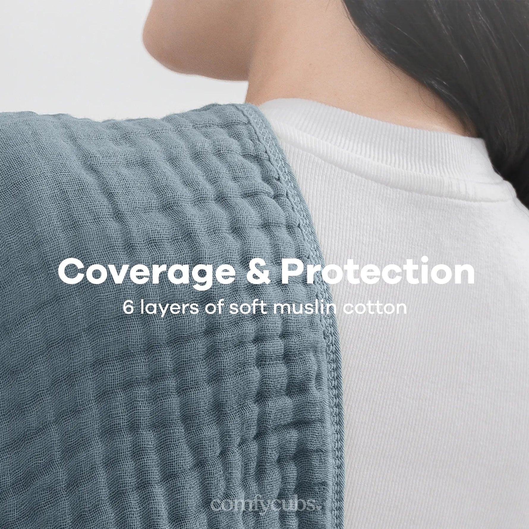 Comfy Cubs Muslin Burp Cloths in Pacific Blue - 