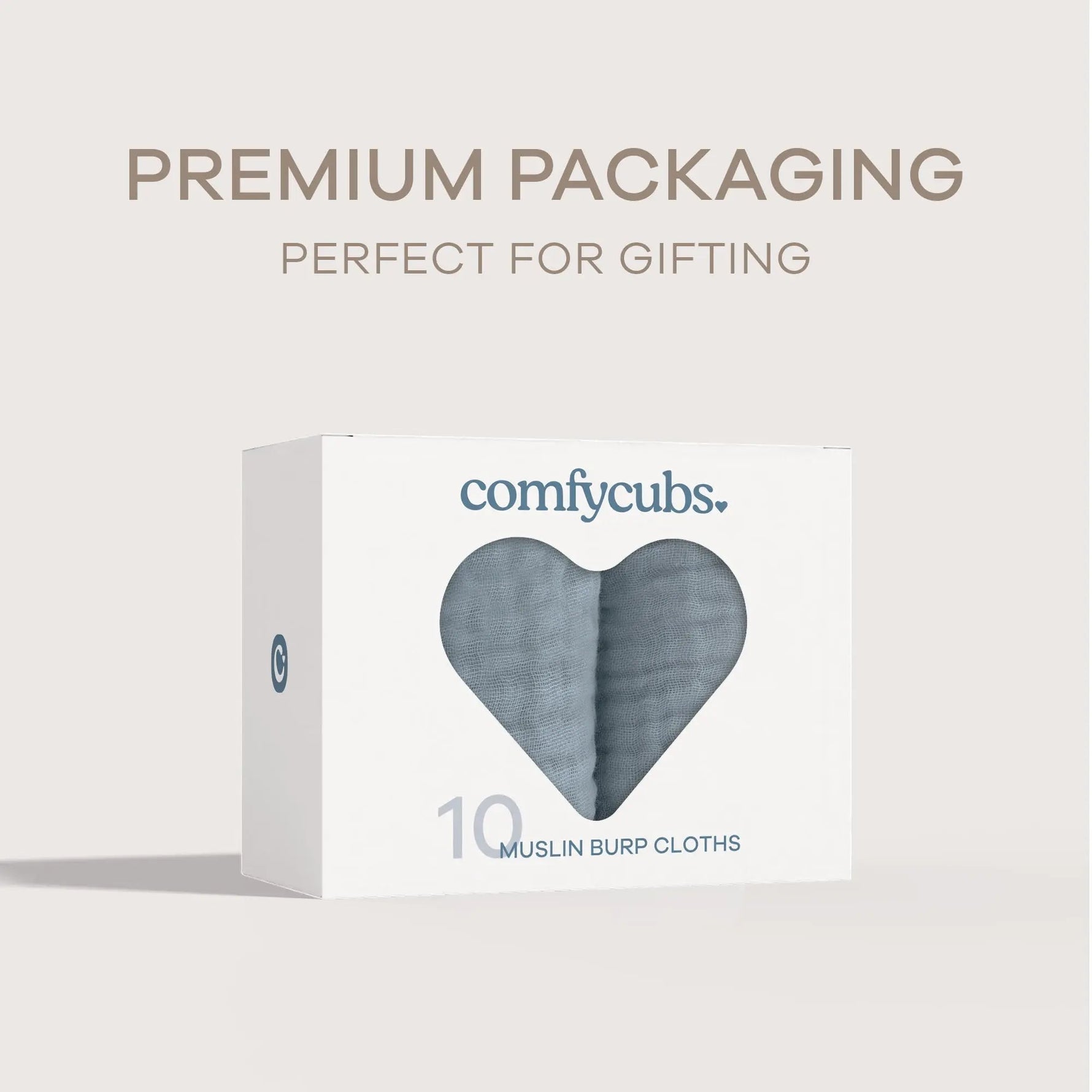 Comfy Cubs Muslin Burp Cloths in Pacific Blue - 