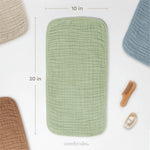 Comfy Cubs Muslin Burp Cloths in Sage - 