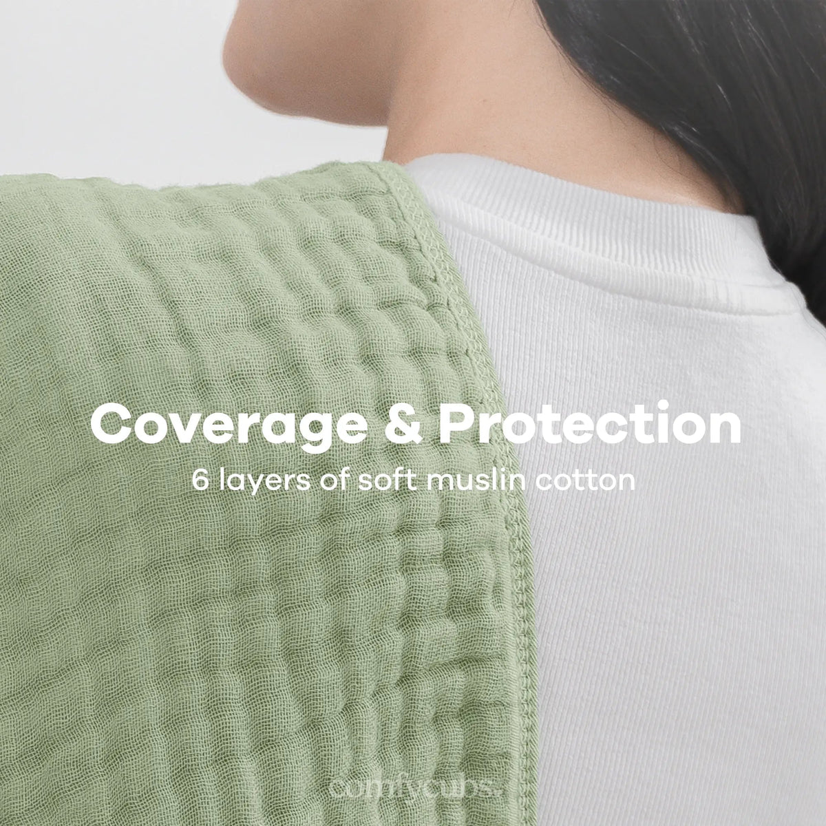 Comfy Cubs Muslin Burp Cloths in Sage - 