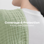 Comfy Cubs Muslin Burp Cloths in Sage - 