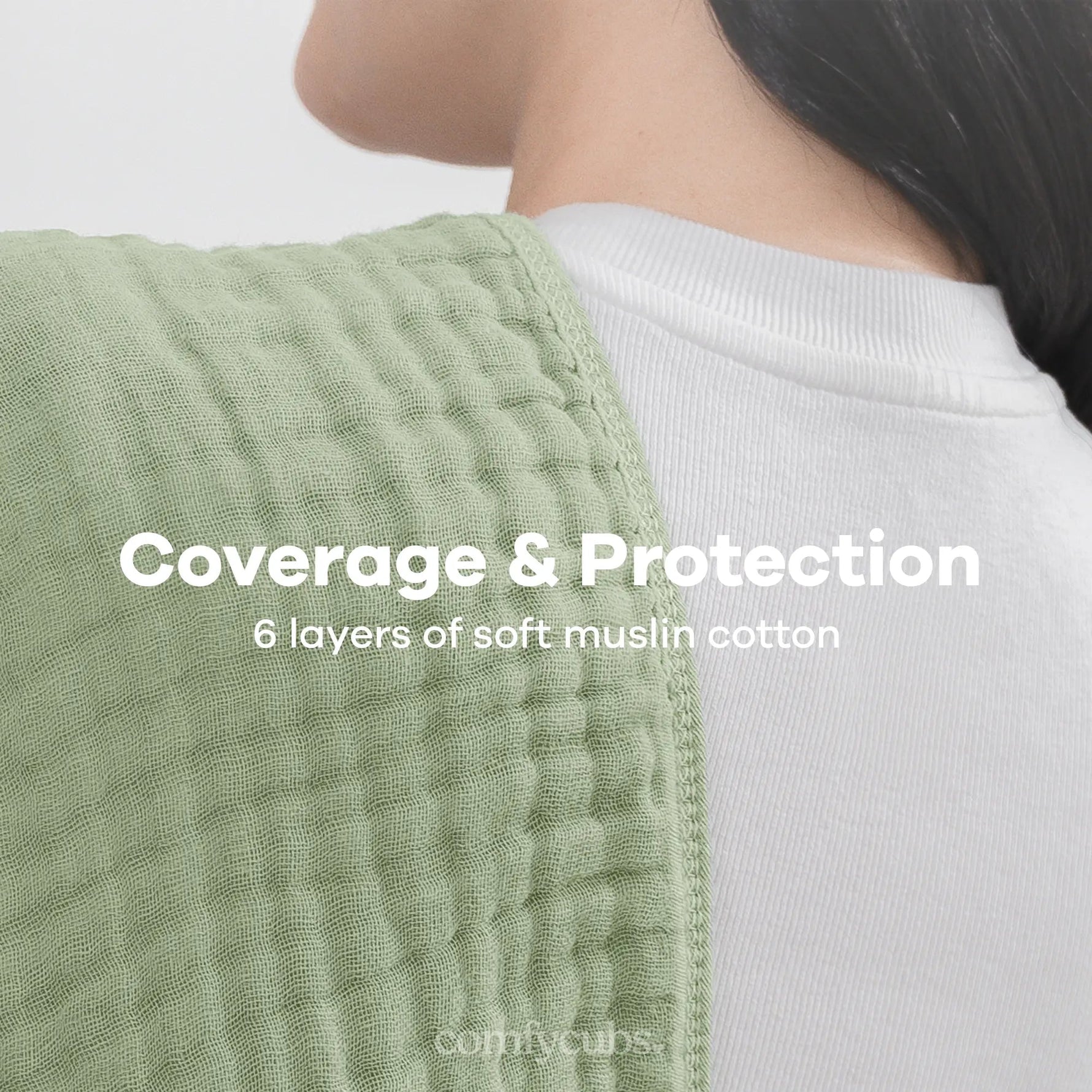 Comfy Cubs Muslin Burp Cloths in Sage - 