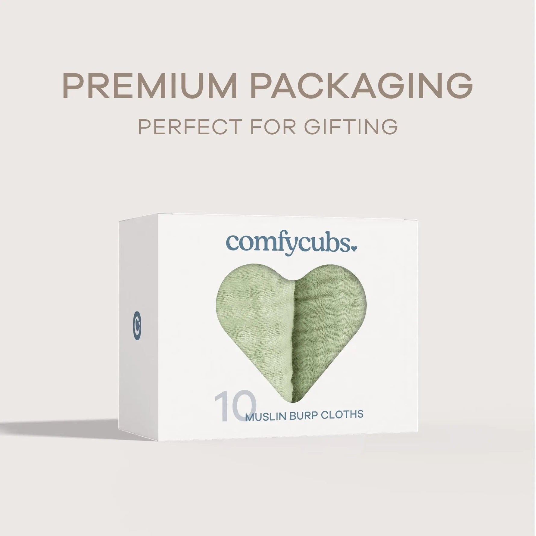 Comfy Cubs Muslin Burp Cloths in Sage - 