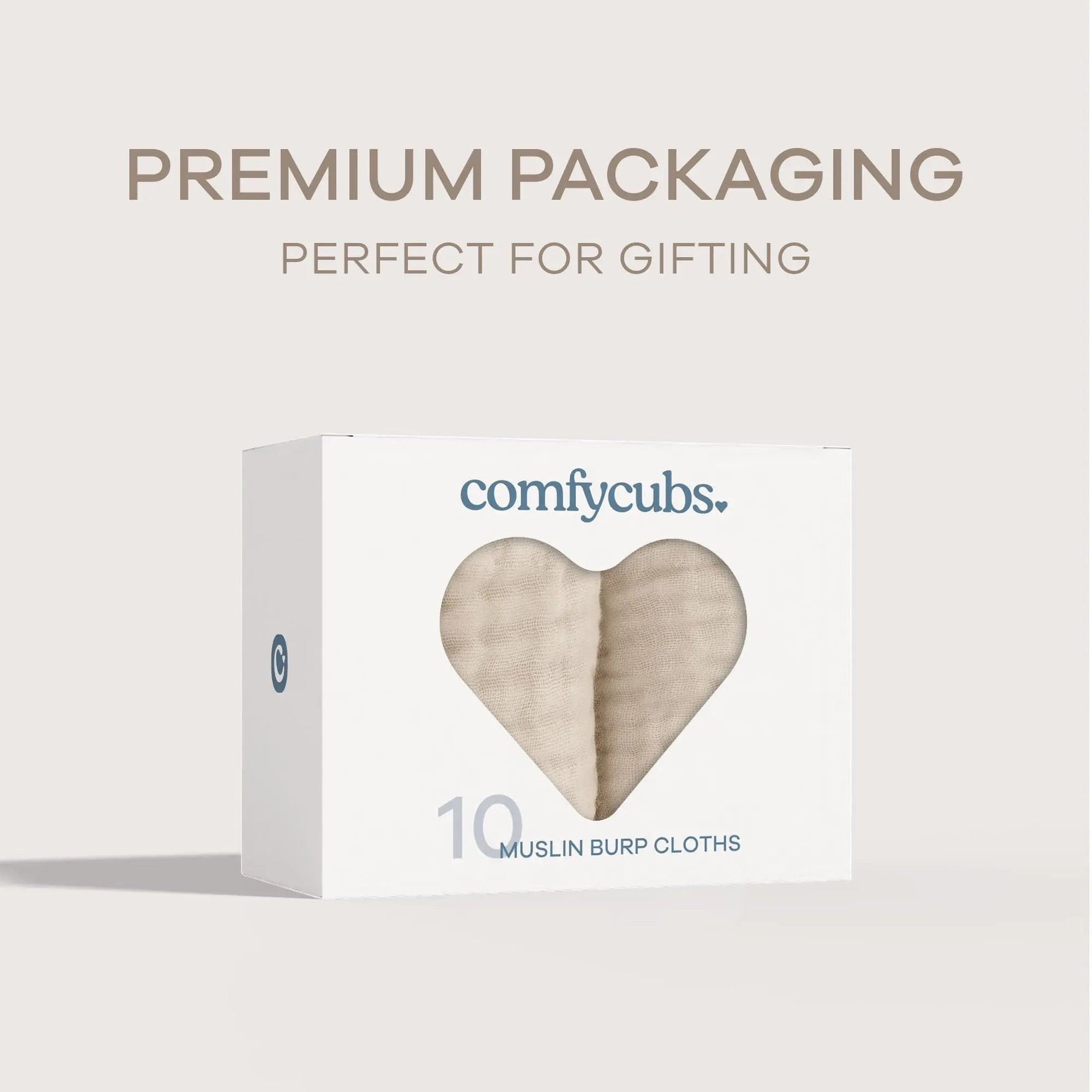 Comfy Cubs Muslin Burp Cloths in Sand - 