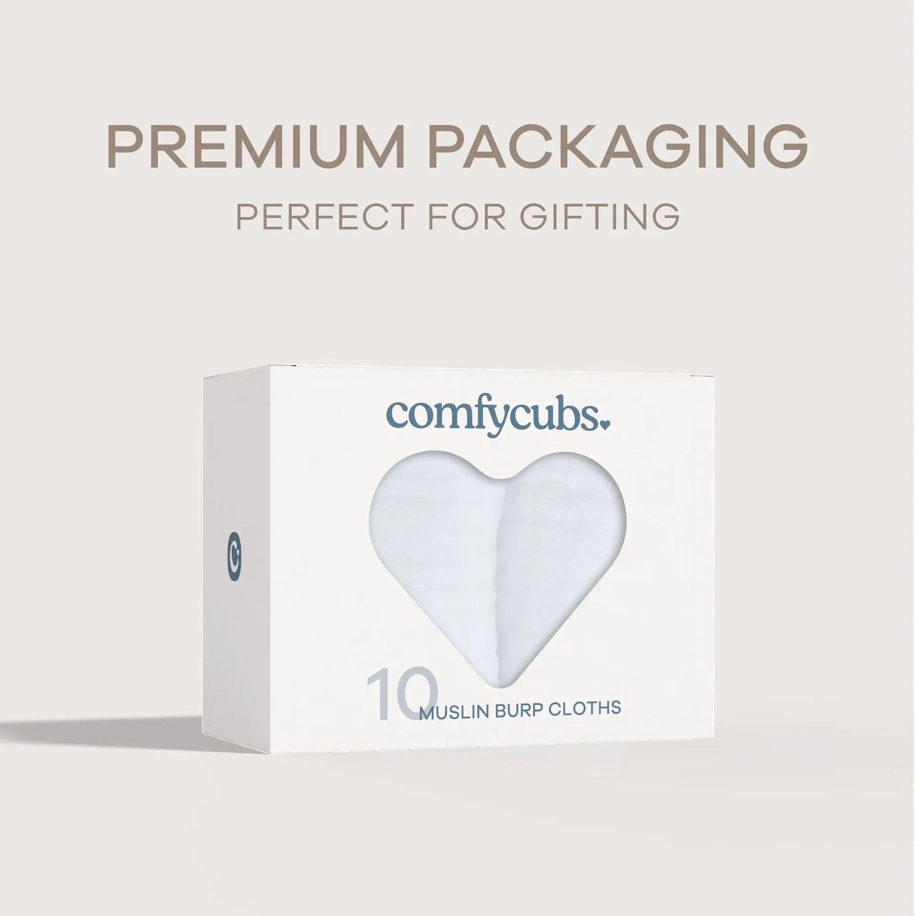 Comfy Cubs Muslin Burp Cloths in White - 