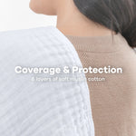 Comfy Cubs Muslin Burp Cloths in White - 