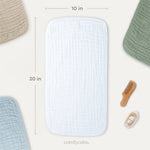 Comfy Cubs Muslin Burp Cloths in White - 