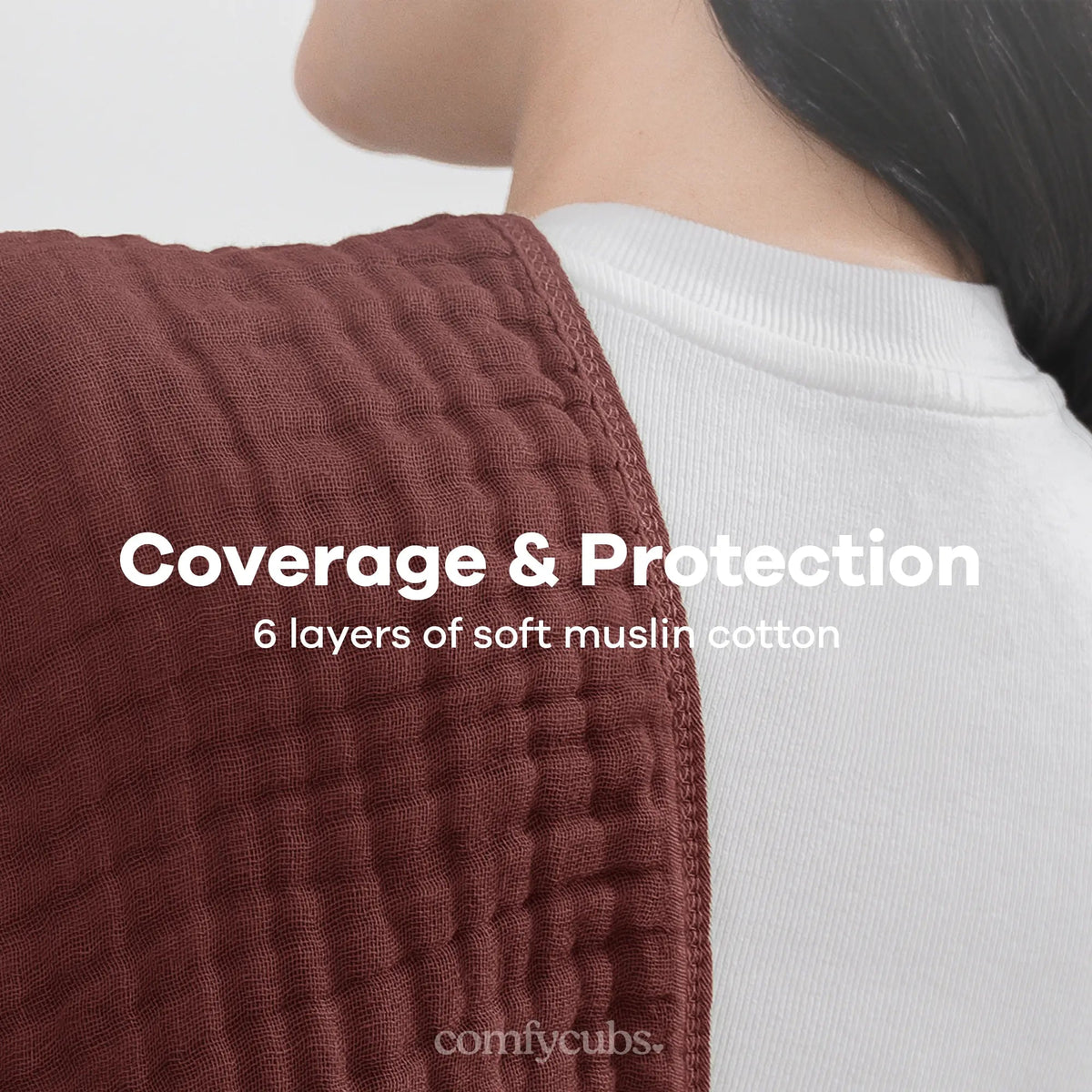 Comfy Cubs Muslin Burp Cloths in Wine - 